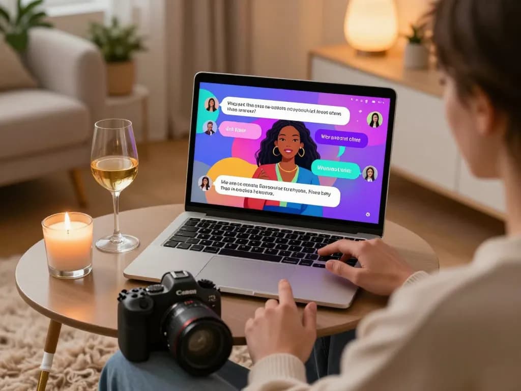 Engaging NSFW AI chat experience in a modern workspace.