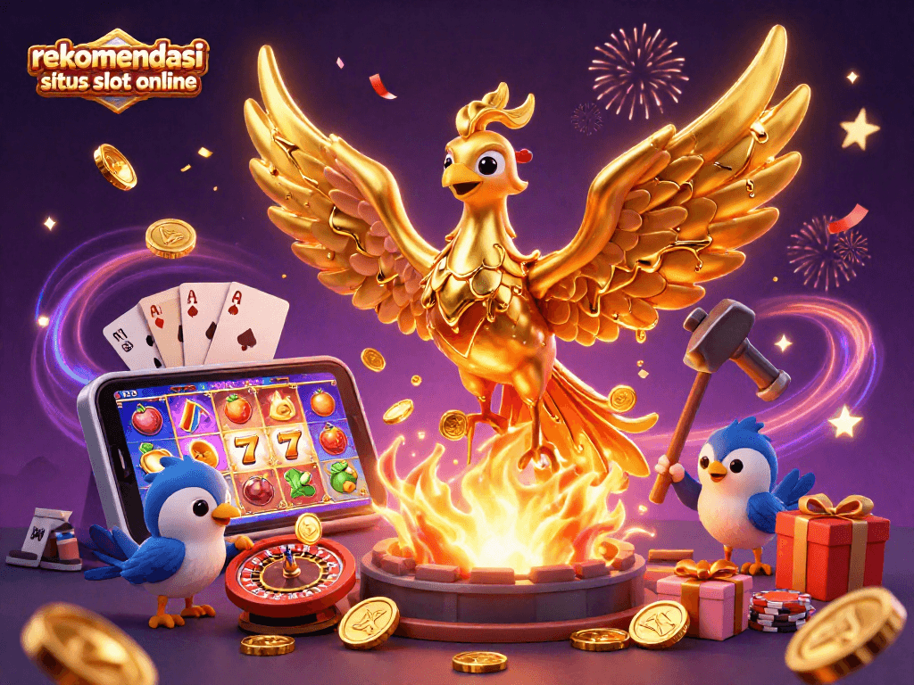 Rekomendasi situs slot online yang menghadirkan momen jackpot dengan phoenix emas dan elemen permainan.