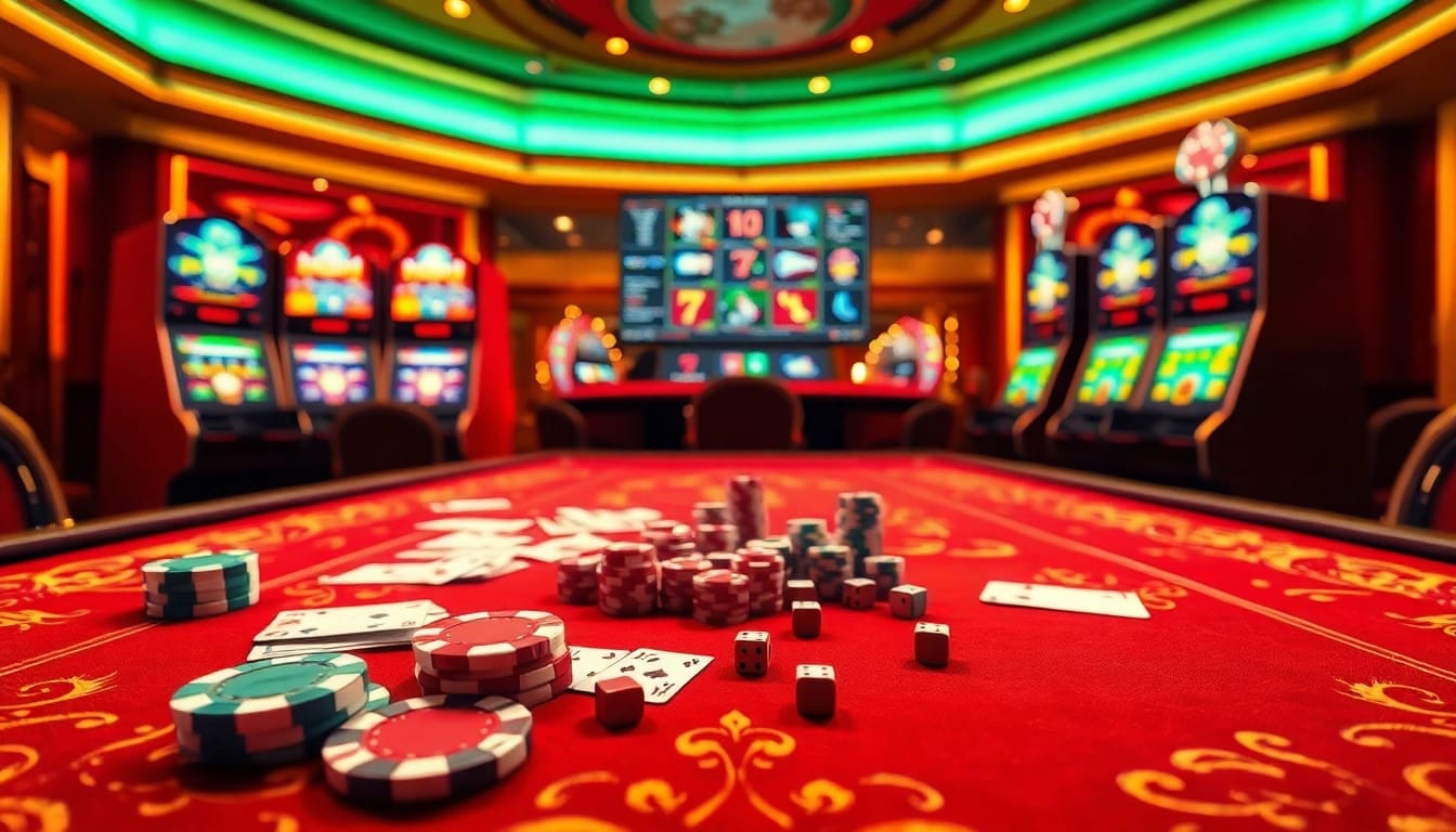 Découvrez des jeux de premier plan dans un casino en ligne Français 2026 avec des tables luxueuses et des interfaces numériques vibrantes.