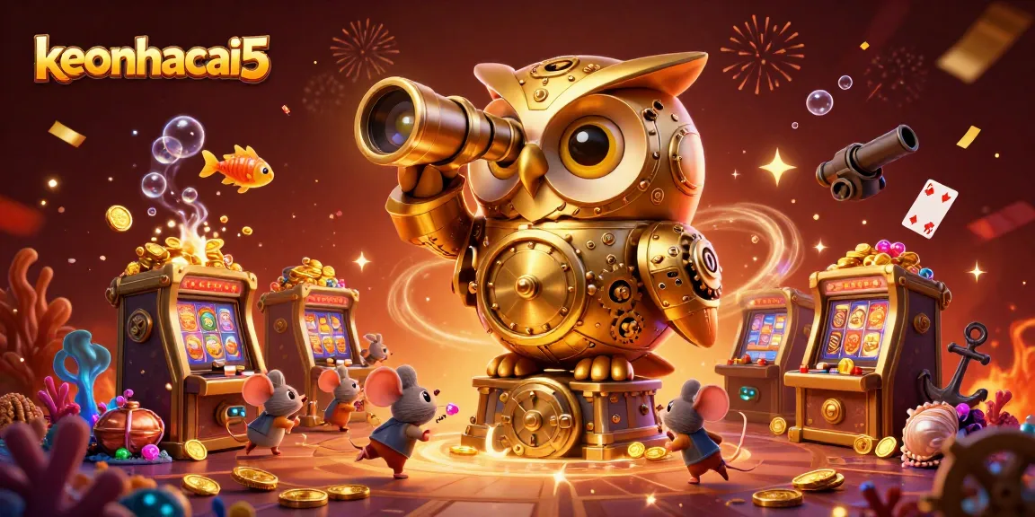 Scan the exciting casino environment at keonhacai5 with a unique golden owl and thrilling action elements.
