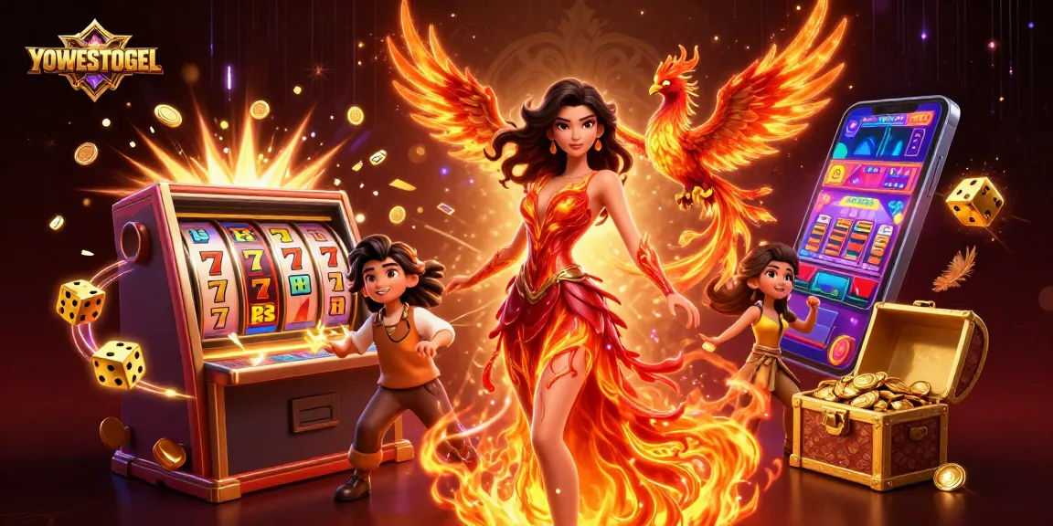 YOWESTOGEL showcases a stunning slot game scene filled with vibrant characters and dynamic casino elements.