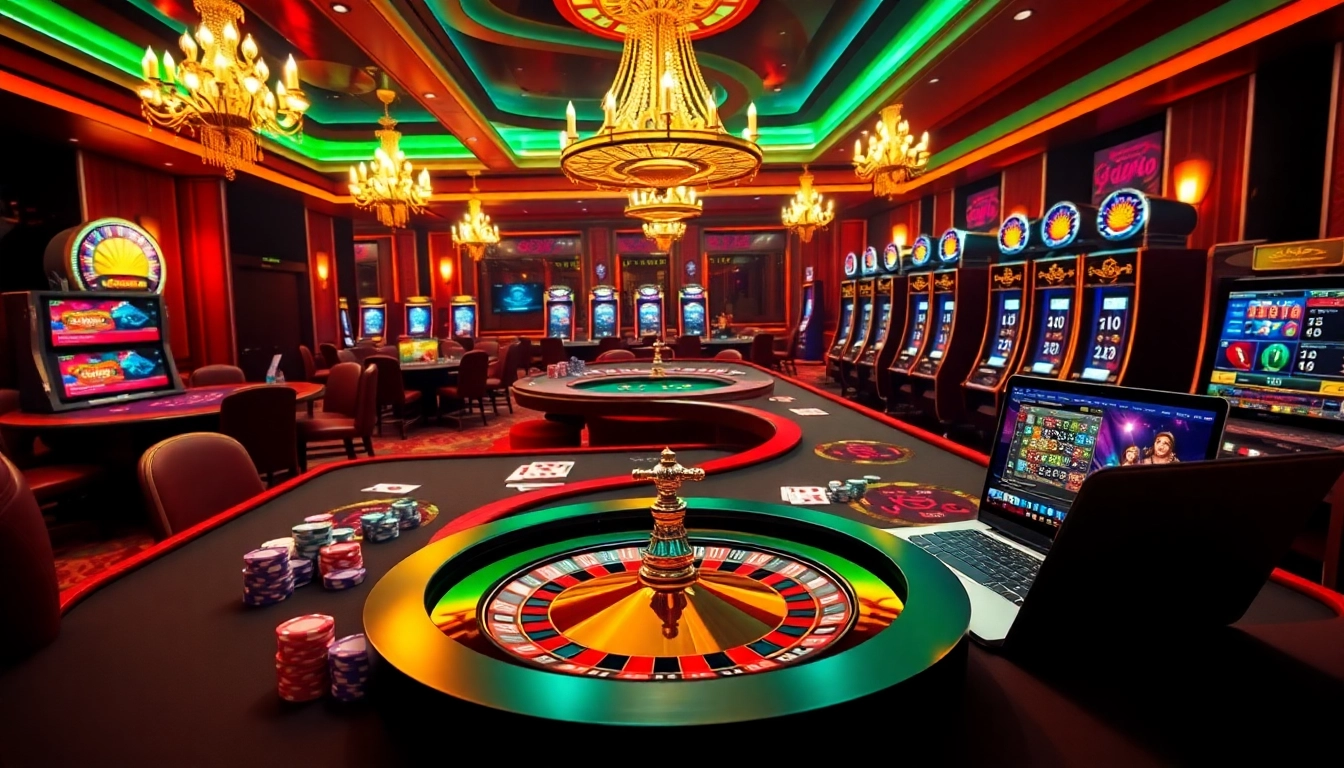 Des jeux de table engageants dans un luxueux casino en ligne Français 2026, mettant en avant une action de pari vibrante et excitante.