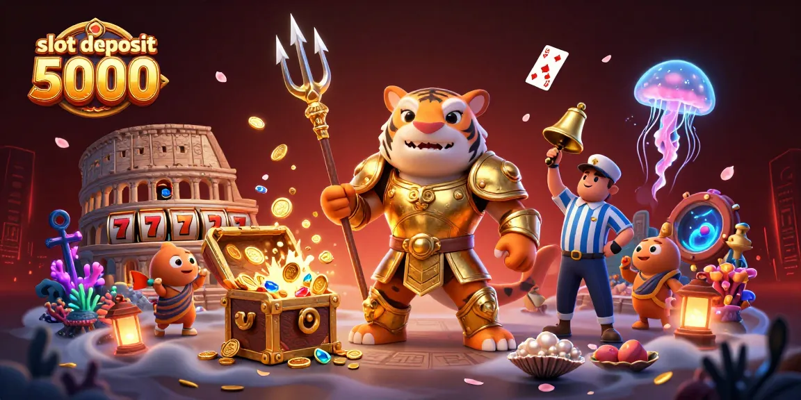Engage with slot deposit 5000 in a thrilling underwater casino adventure featuring a powerful shark and treasure!