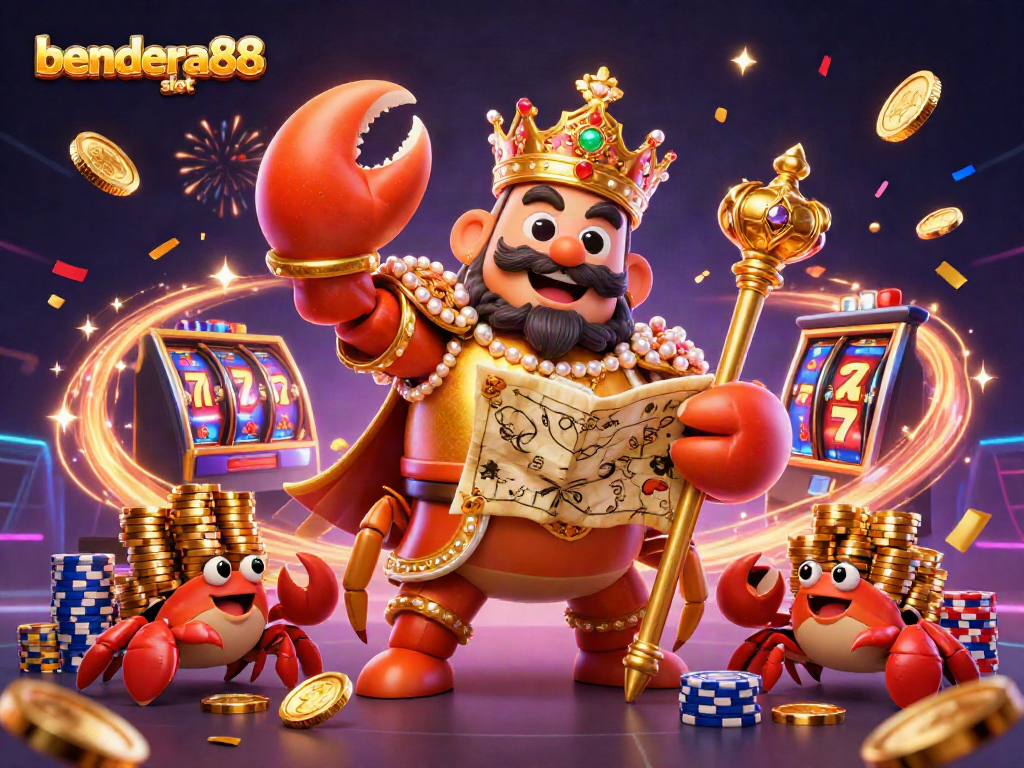 Raih jackpot besar di bendera88 slot dengan ilustrasi 3D keceriaan kasino.