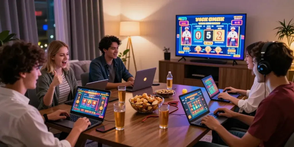 Pengalaman bermain game online di https://jptotogood.com/ dengan suasana seru yang menampilkan pemain antusias.