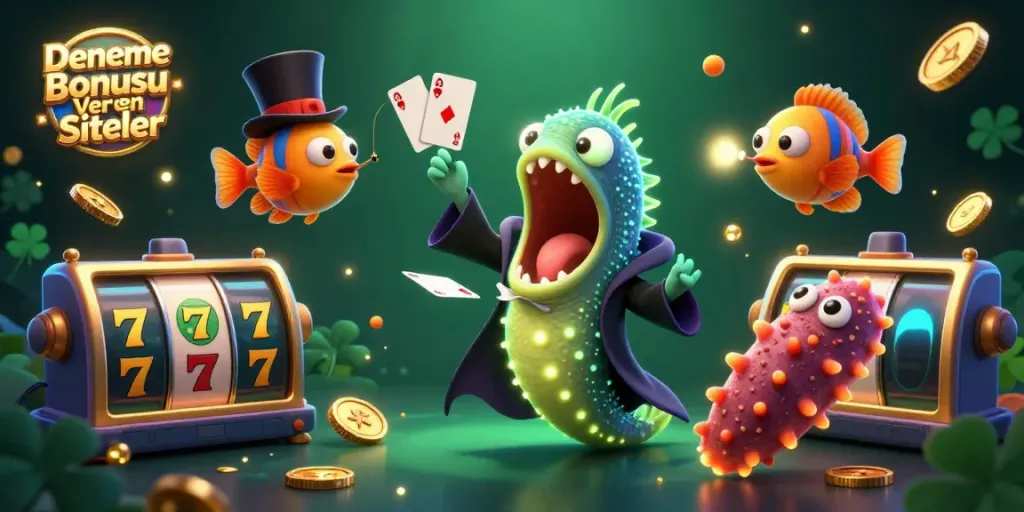 Engage with Deneme Bonusu Veren Siteler as bioluminescent characters perform dazzling casino magic!