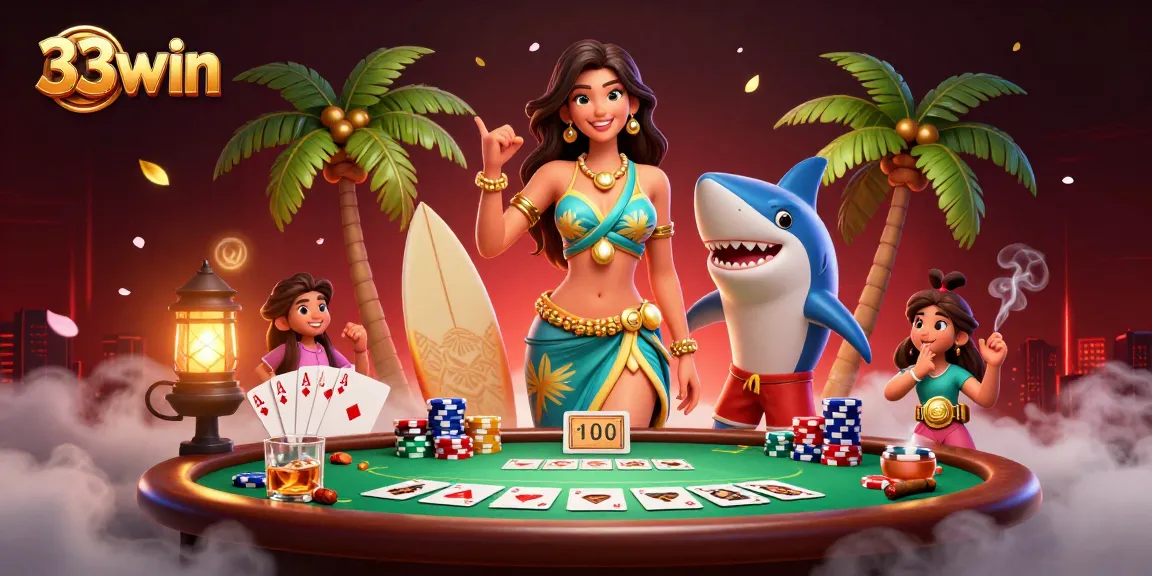 Engage in thrilling action at 33win with dynamic casino elements and vibrant characters.