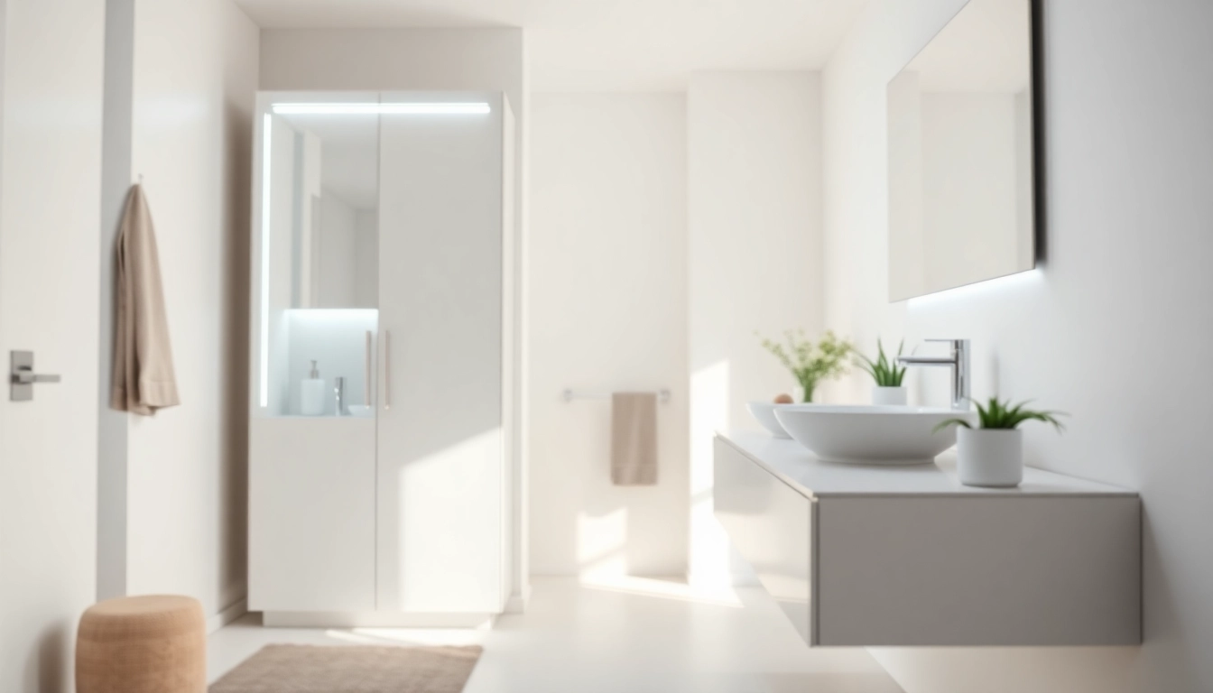 Besonderer sonni Spiegelschrank mit LED-Beleuchtung und modernem Design im Badezimmer
