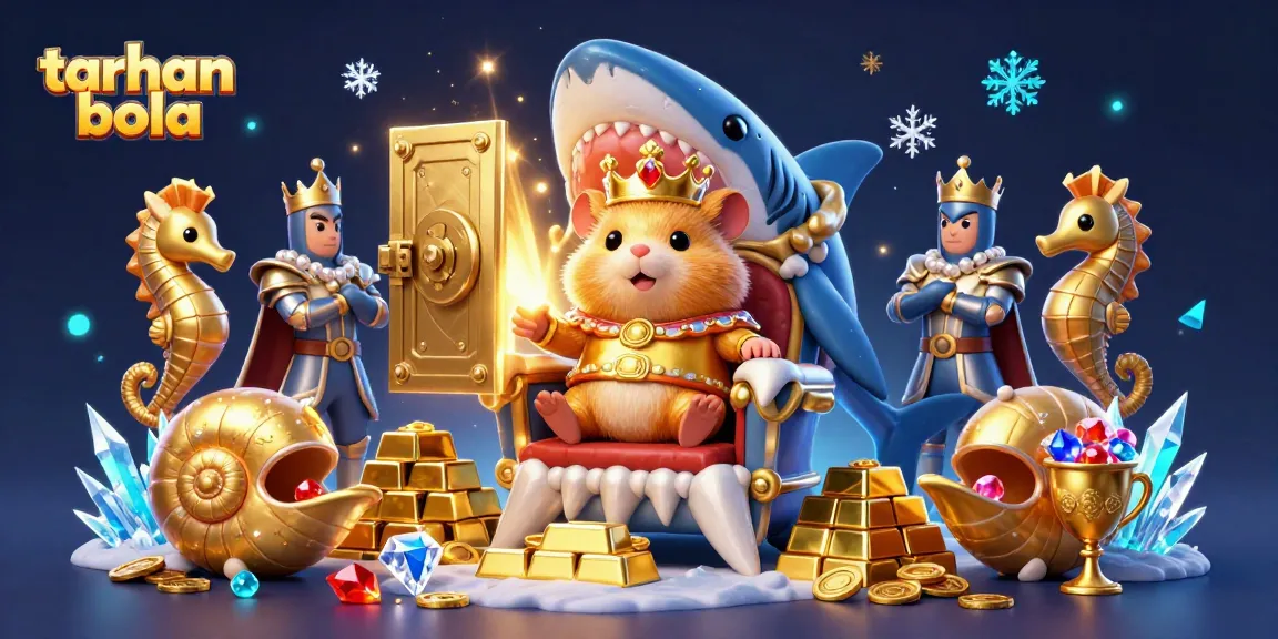 Place bets on taruhan bola with the volatile hamster king amidst treasures and royal guards.