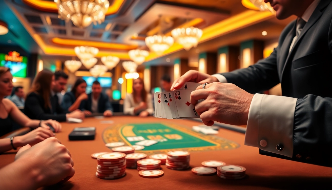 Neue casino bonus ohne einzahlung beim spannenden Kartenspiel in einem Casino.