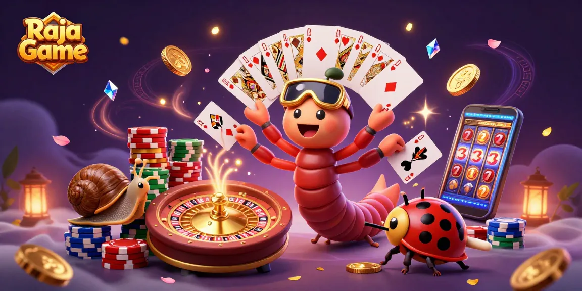 Experience the excitement of Raja Game with vibrant characters and dynamic casino elements.