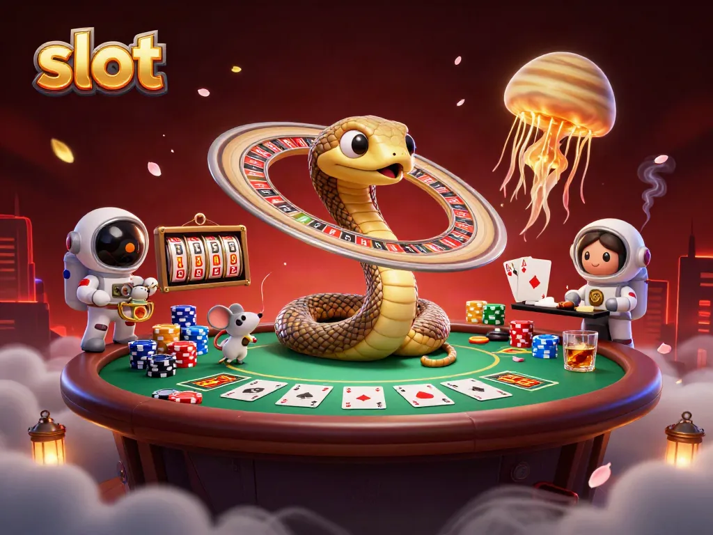 Experience vibrant slot action with cosmic characters and immersive casino elements.