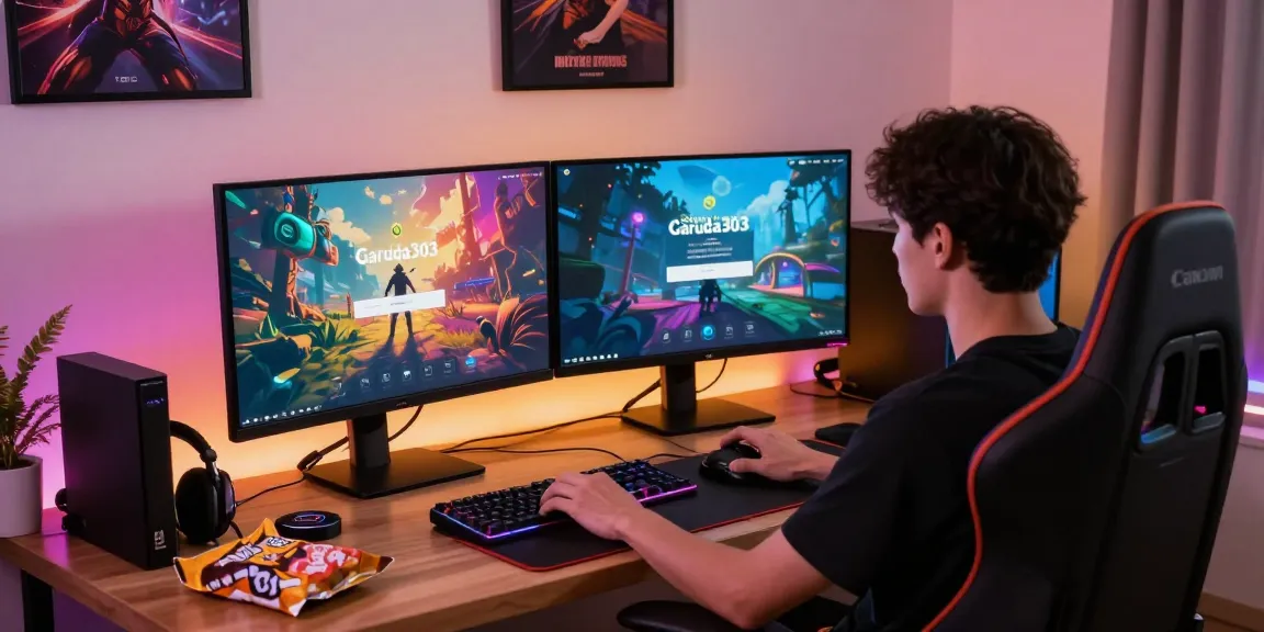 Immersive Garuda303 login experience in a cozy gaming setup.