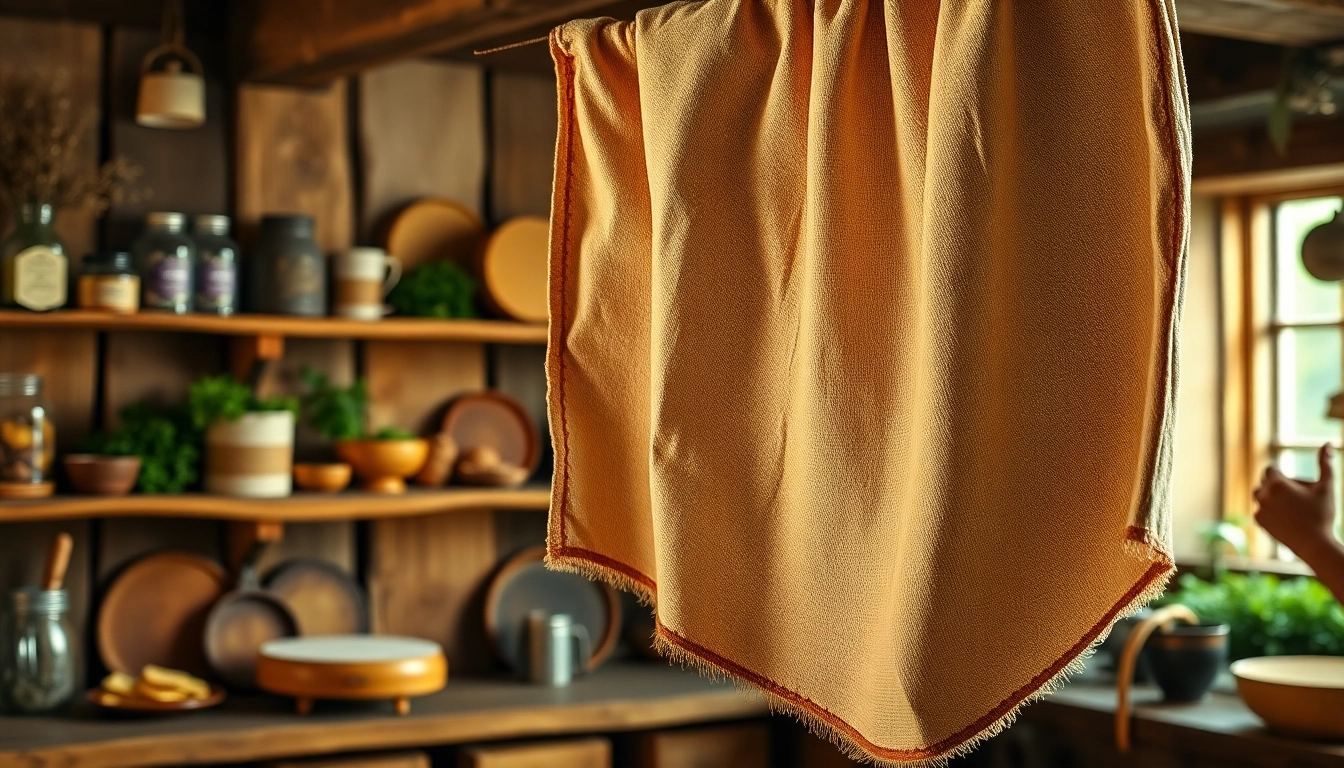 Gebruik van kaasdoek in een traditionele keuken voor het maken van kaas.