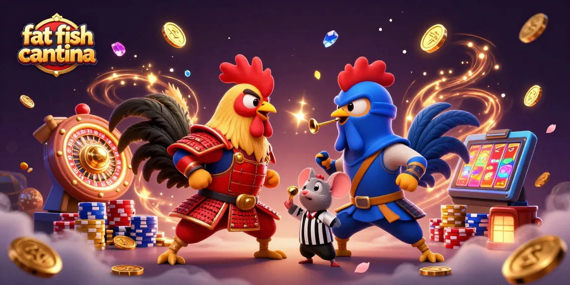 Engage in thrilling games at fat fish cantina with dynamic roosters and exciting casino elements.