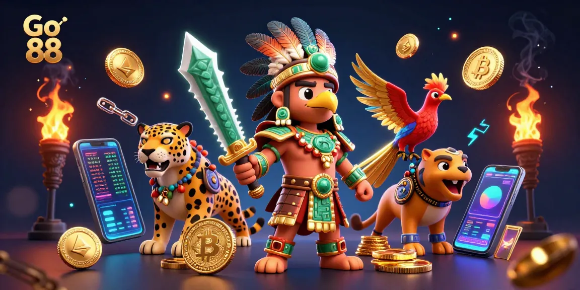 Experience thrilling gameplay at Go 88 with exciting 3D casino characters and crypto elements.