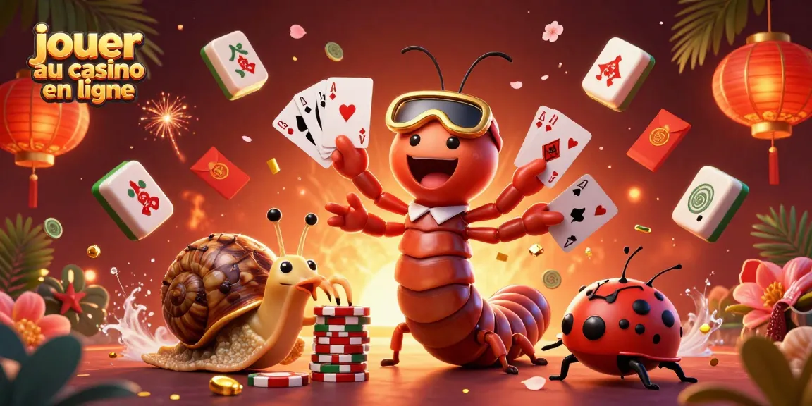 Jouer au casino en ligne avec une illustration dynamique de personnages 3D dans un décor riche.