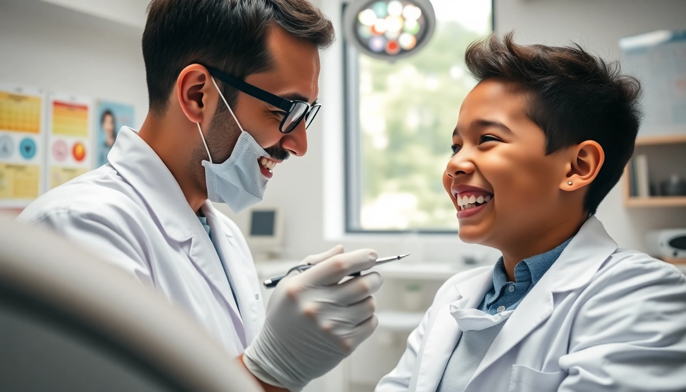 Find an experienced orthodontic near me while a professional creates beautiful smiles in a bright dental office.
