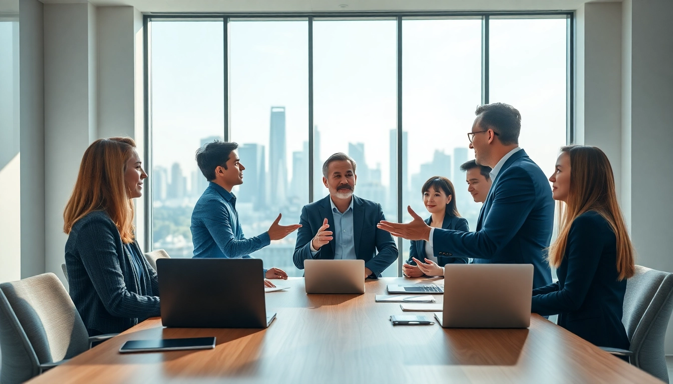 Engaging scene showcasing founder leadership insights with a diverse team in a bright office.