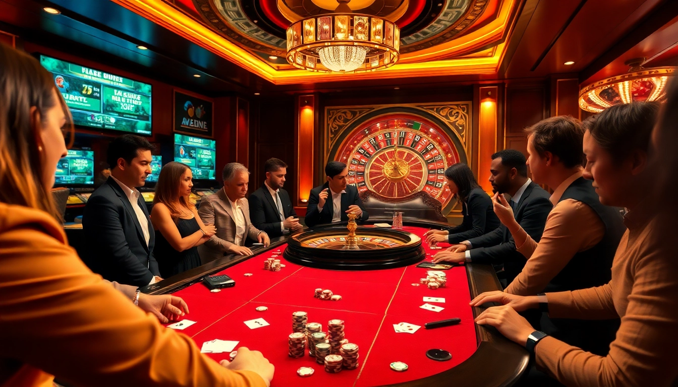 Jeu de poker passionnant dans un luxueux casino en ligne Français 2026 avec des jetons colorés et des croupiers professionnels.