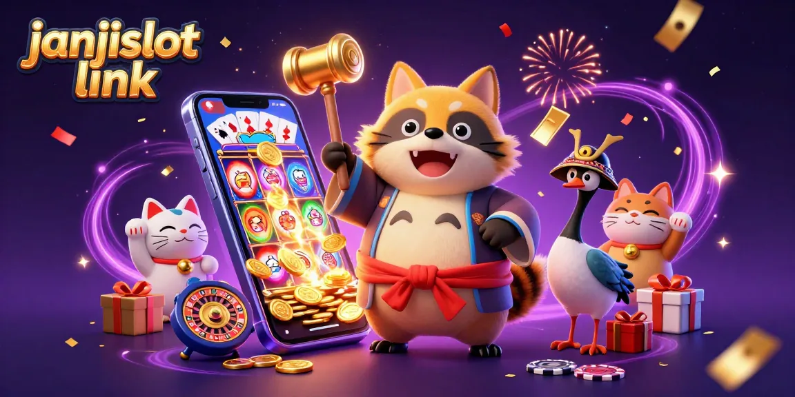Experience the excitement of janjislot link with vibrant casino elements and lucky characters.