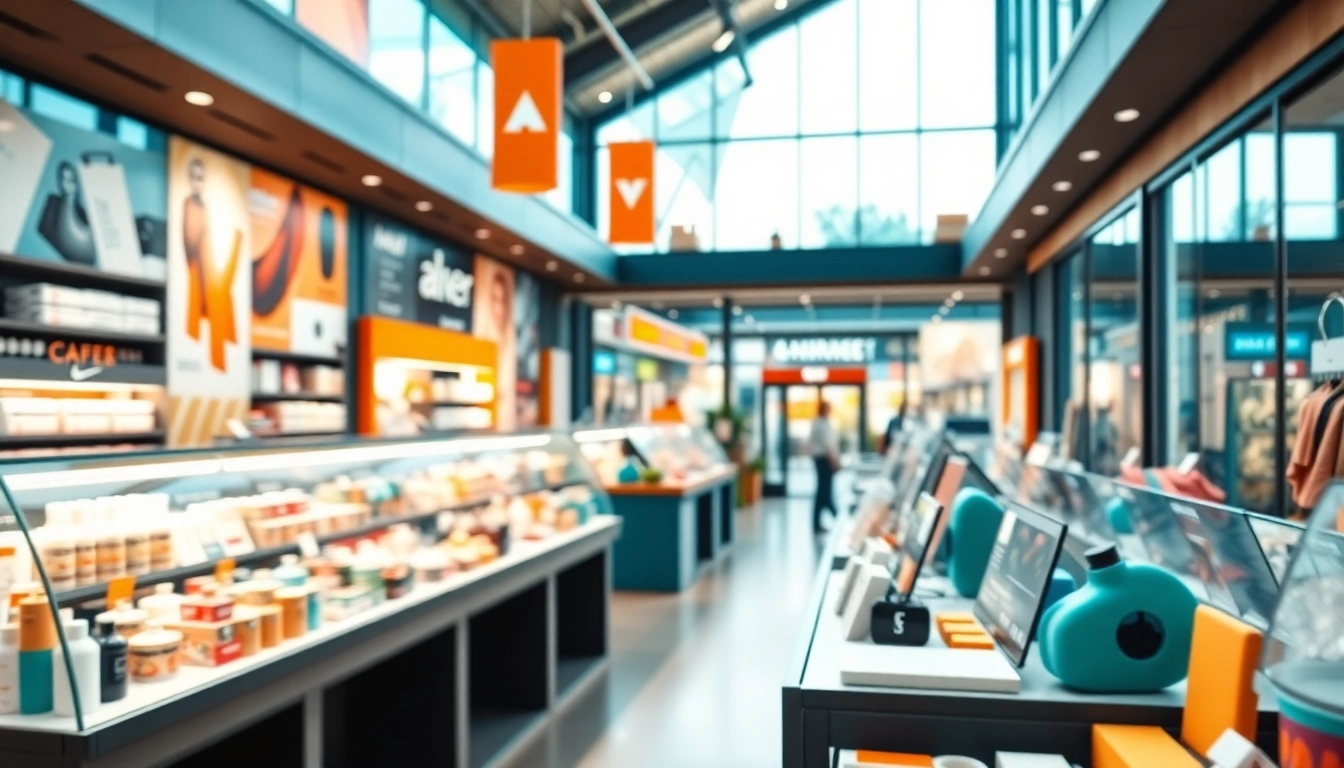 Shop efficiently in the vibrant Multi-Store, showcasing diverse product selections and modern design.