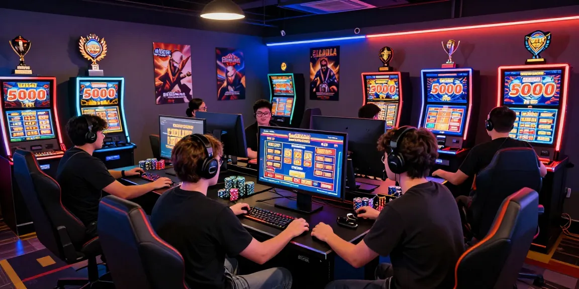 Exciting gaming scene showing players engaging with slot deposit 5000 options in a vibrant casino setting.