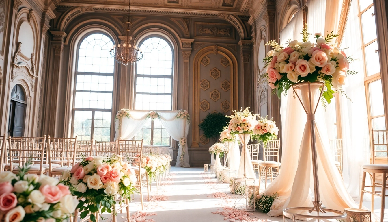 Stunning Wedding Event Space Jacksonville featuring floral decorations and elegant architecture.