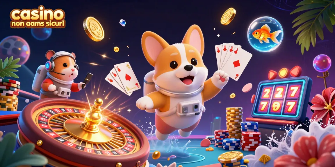 Gioca nei casinò non AAMS sicuri con un'illustrazione 3D divertente e dettagliata.