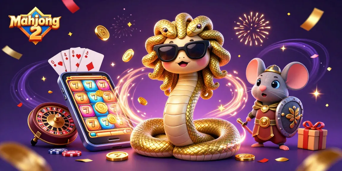 Play mahjong 2 and win big with our chaotic casino-inspired illustration full of excitement!