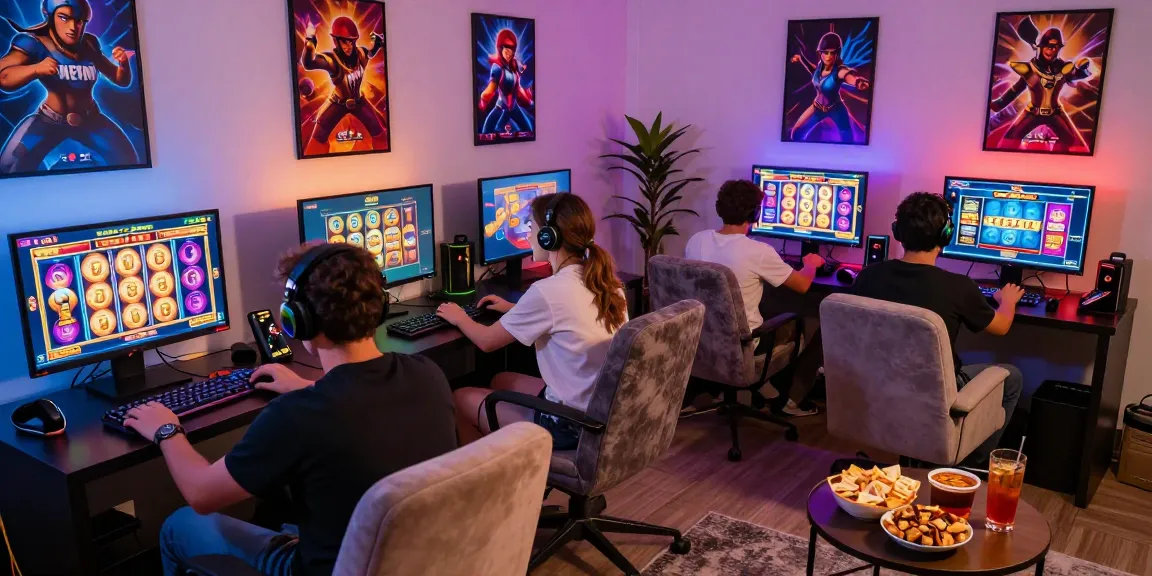 Interactive gaming scene highlighting garuda303 login with players engaged in thrilling slot games.