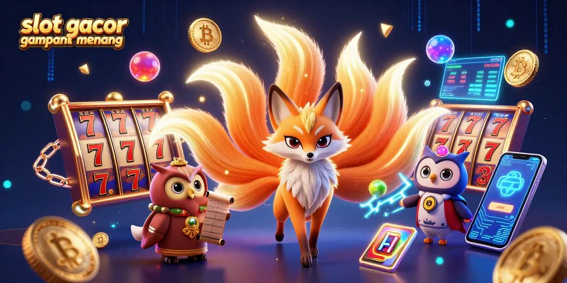 Slot gacor gampang menang dengan 3D ilustrasi menarik menampilkan simbol slot dan keberuntungan