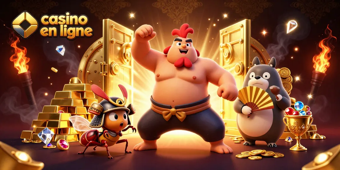 Vibrez avec le casino en ligne et ses jeux palpitants, trésors d'or et personnages animés.