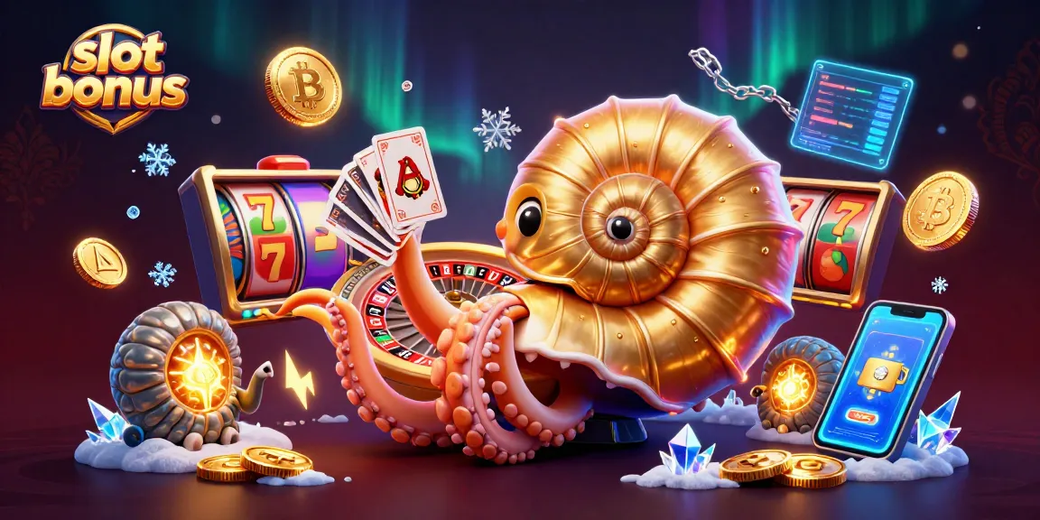 Enjoy a thrilling slot bonus experience with a vibrant 3D nautilus casino illustration.