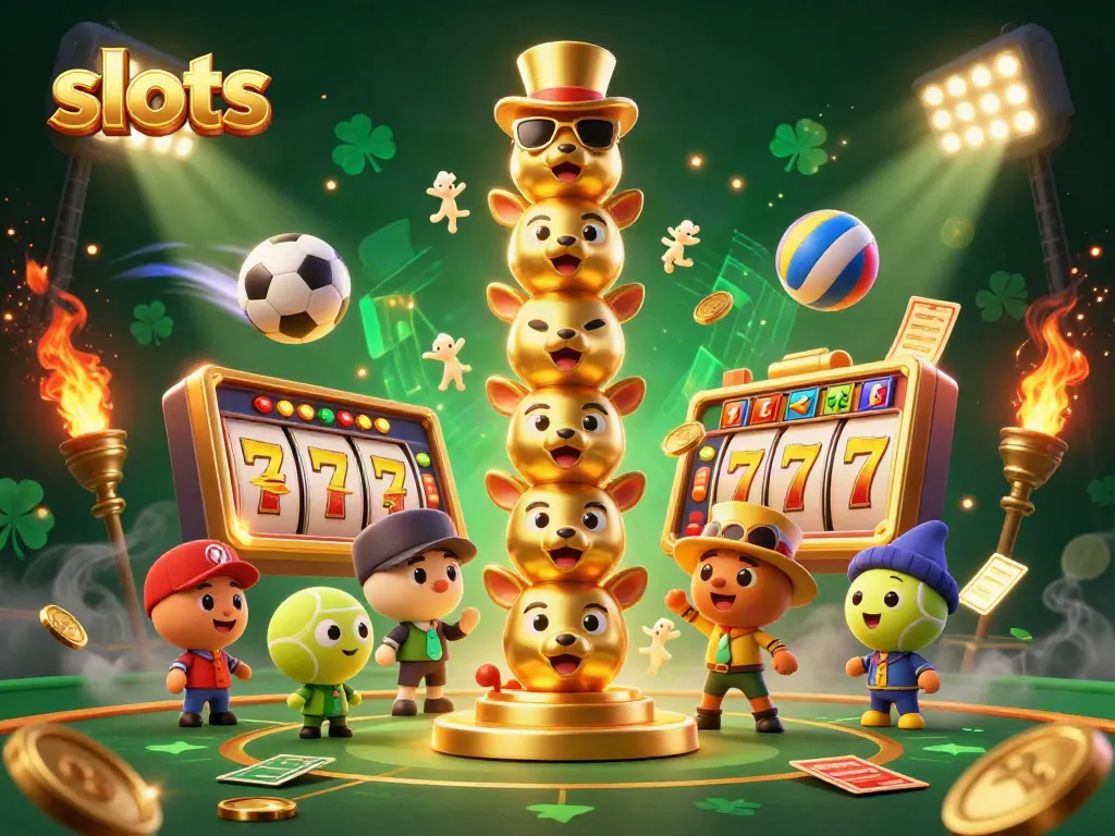 Spin the slots for big wins with vibrant 3D totem and engaging game elements.