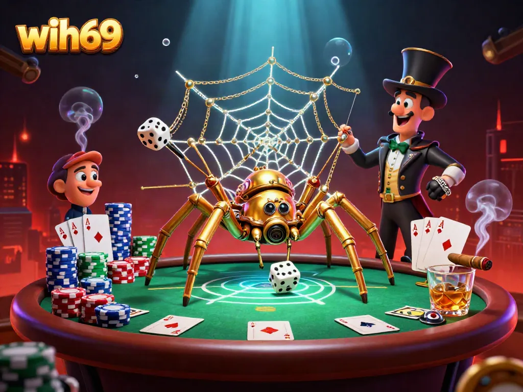 Menangkan hadiah dengan wih69 di meja poker bertema steampunk yang penuh warna.
