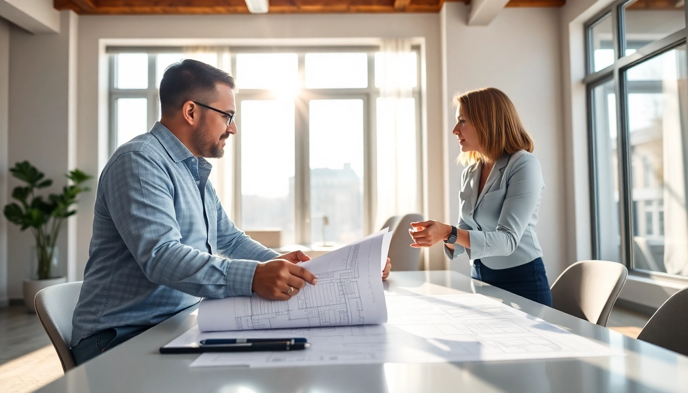 Contact residential architect Boston for expert design consultation in a modern office.