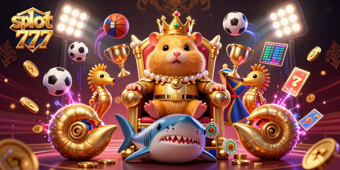 Menangkan jackpot dengan slot 777 di lingkungan kasino digital yang cerah penuh simbol keberuntungan.