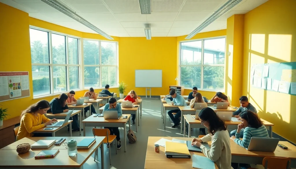 Facilitating Education through collaboration in a vibrant classroom.