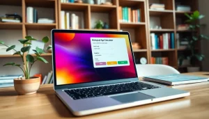 Calculate your health with a biological age calculator interface on a laptop.