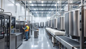 Visiter une usine d édulcorants moderne avec des équipements avancés en pleine production.