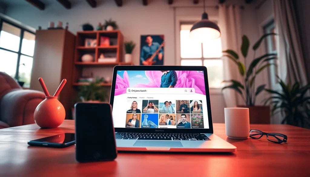 Engaging interface demonstrating OnlyFans Search with dynamic profiles and user-friendly layout.