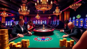 Experience the thrill of gambling at https://i9bet2h.club with luxury casino visuals featuring roulette and poker tables.