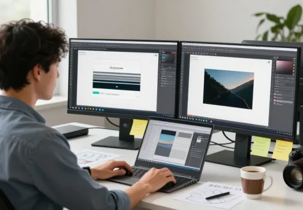 Using Snipaste官网 for efficient screenshotting and annotation in a modern office.